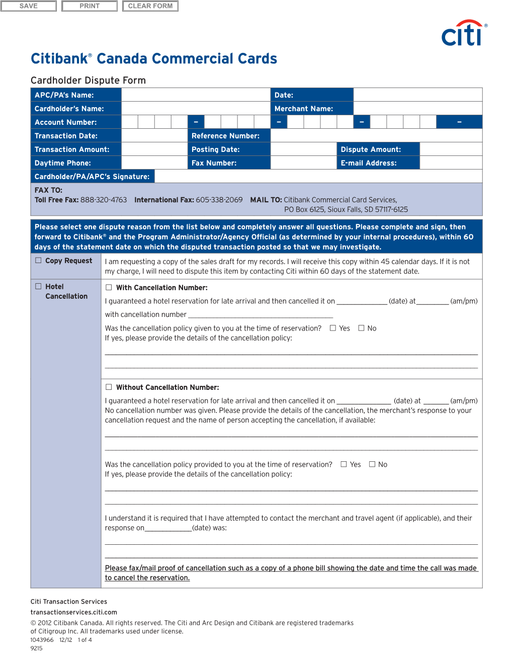 Citibank® Canada Commercial Cards