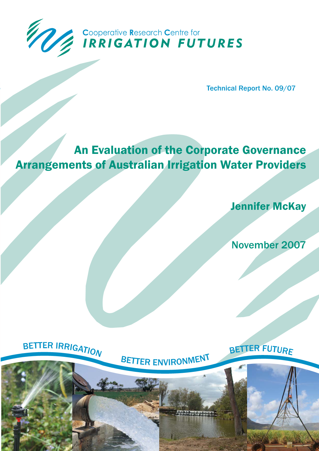 An Evaluation of the Corporate Governance Arrangements of Australian Irrigation Water Providers