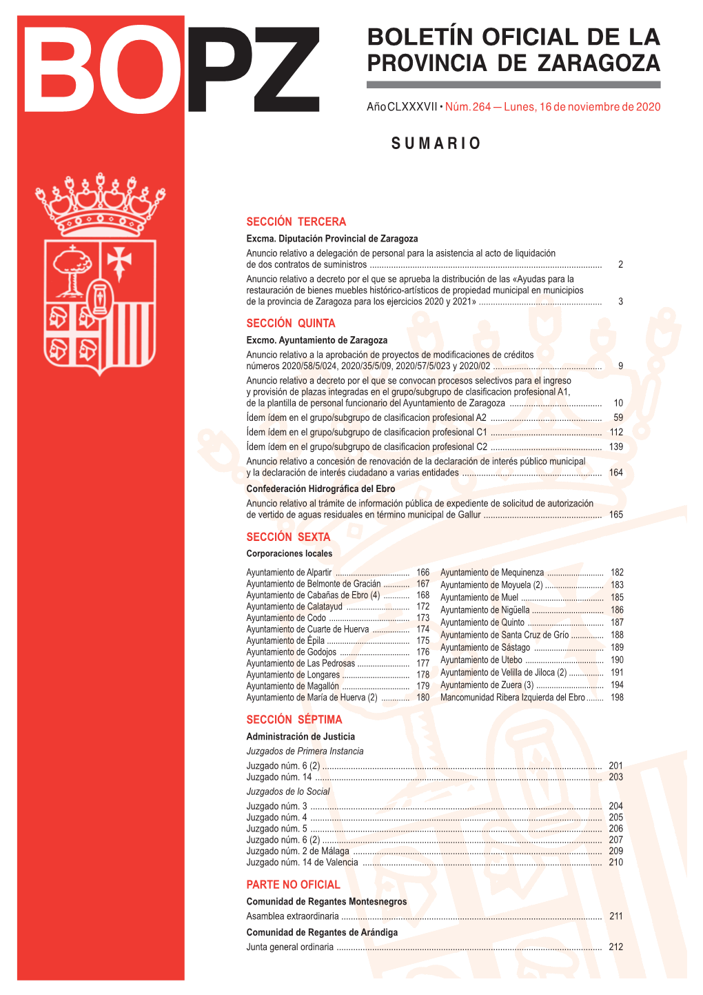 Boletín Oficial De La Provincia De Zaragoza