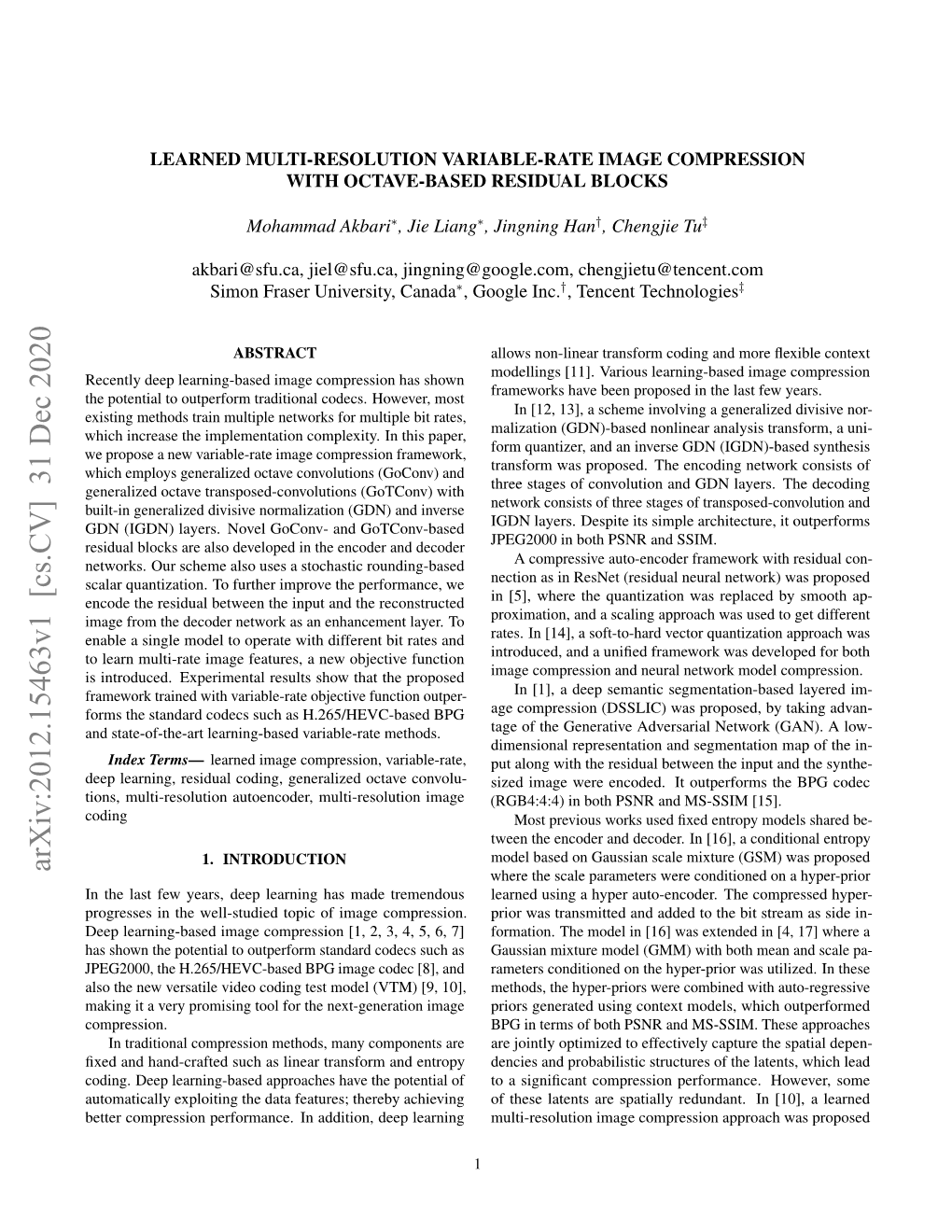 Arxiv:2012.15463V1 [Cs.CV] 31 Dec 2020