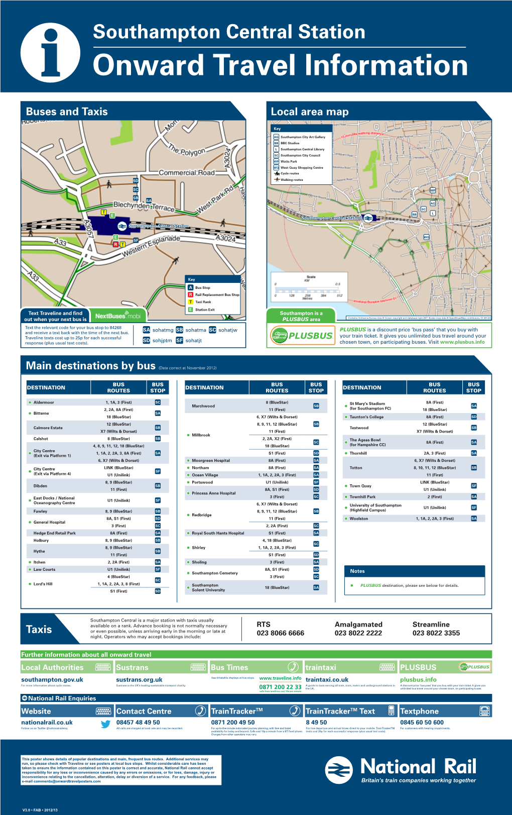 Local Area Map Buses and Taxis Taxis