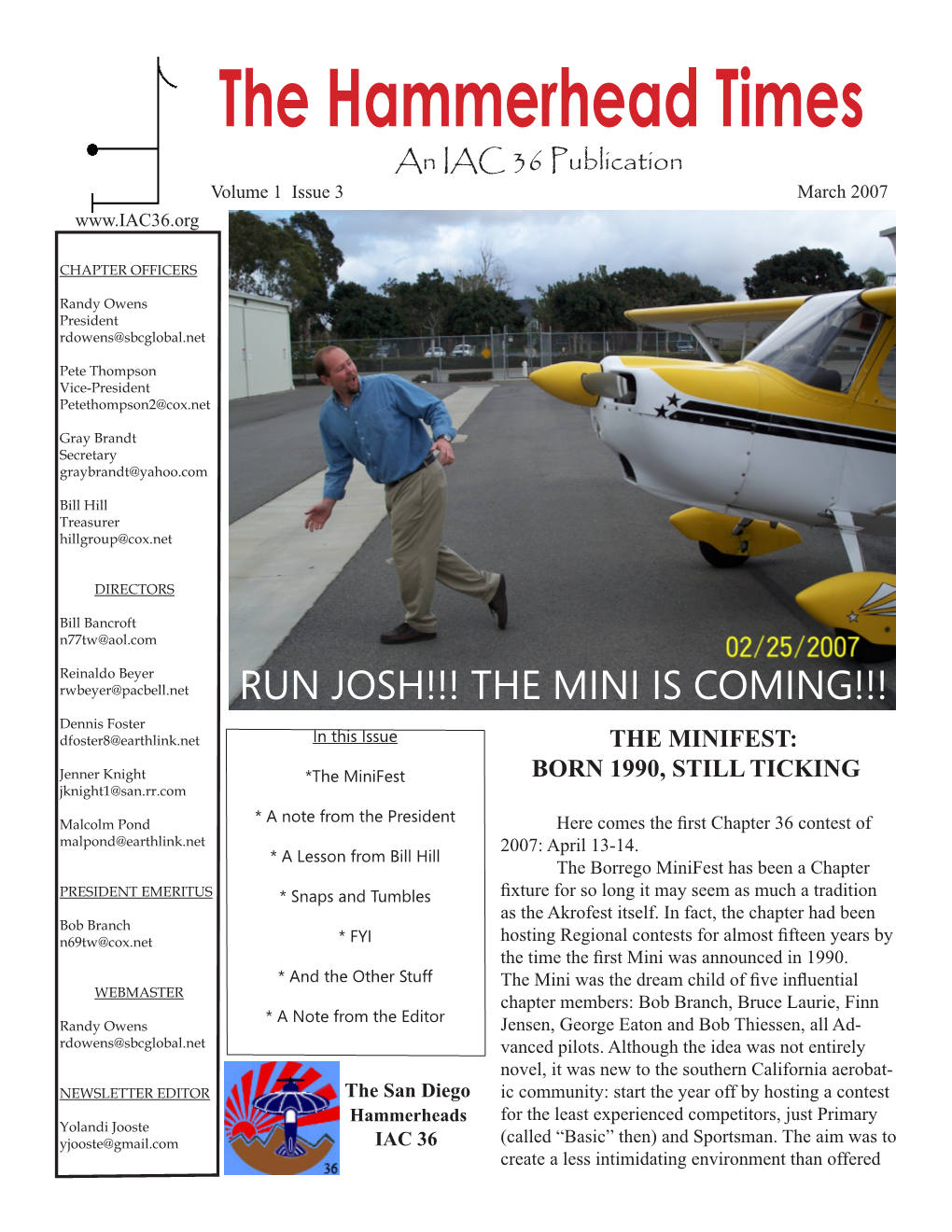 The Hammerhead Times an IAC 36 Publication Volume 1 Issue 3 March 2007