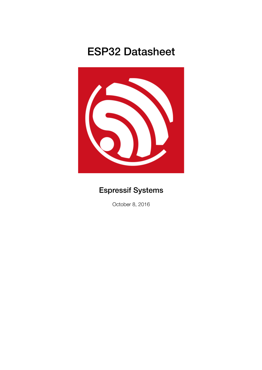 ESP32 Datasheet