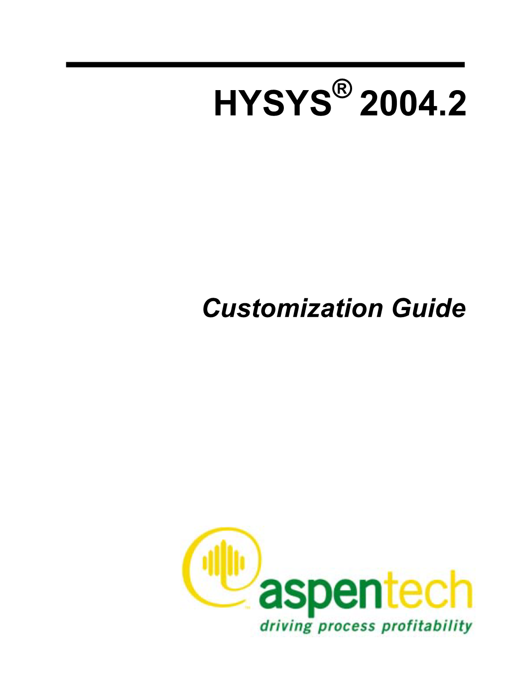 HYSYS Customization Guide