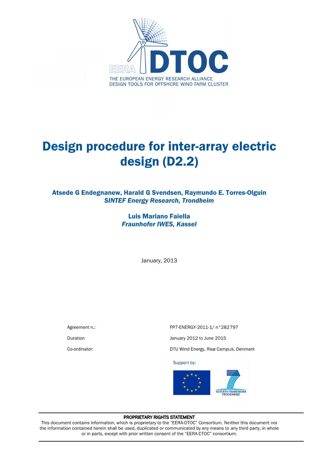 Design Procedure for Inter-Array Electric Design