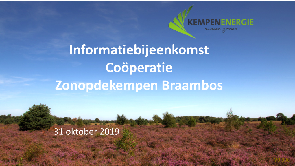 Informatiebijeenkomst Coöperatie Zonopdekempen Braambos