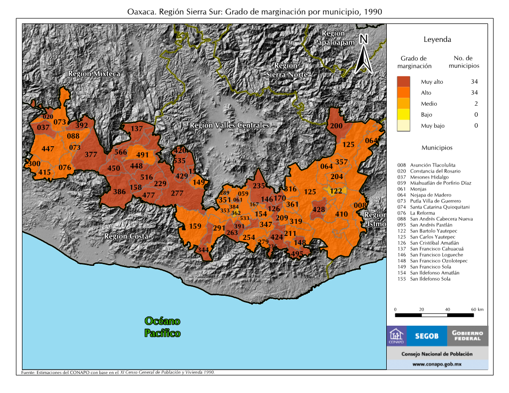Desigualdad Regional Y Marginación Municipal En México, 1990