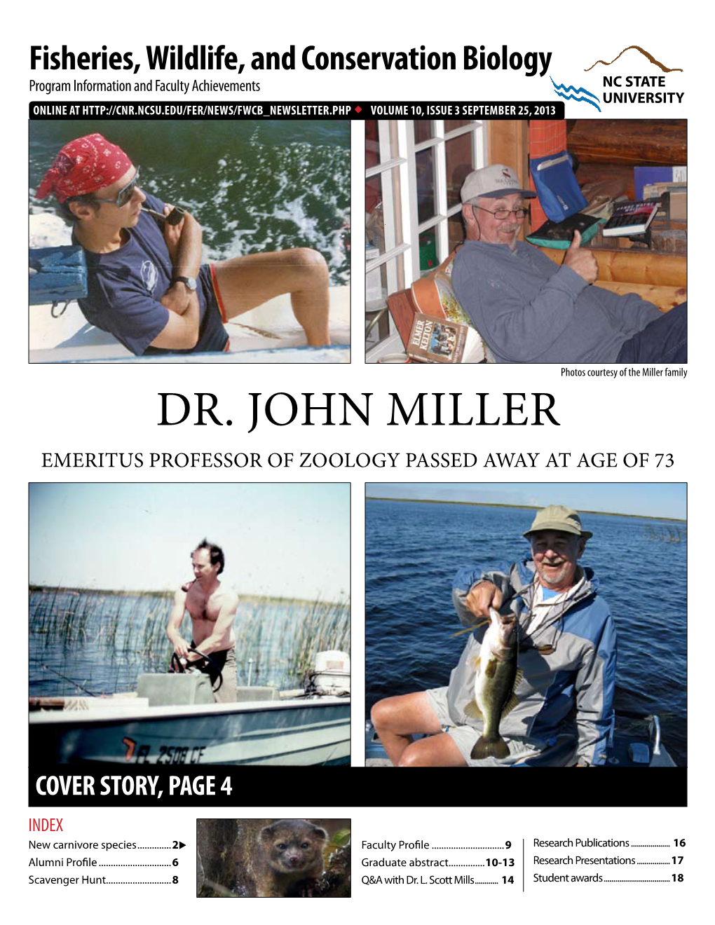 NCSU Fisheries, Wildlife, and Conservation Biology Newsletter