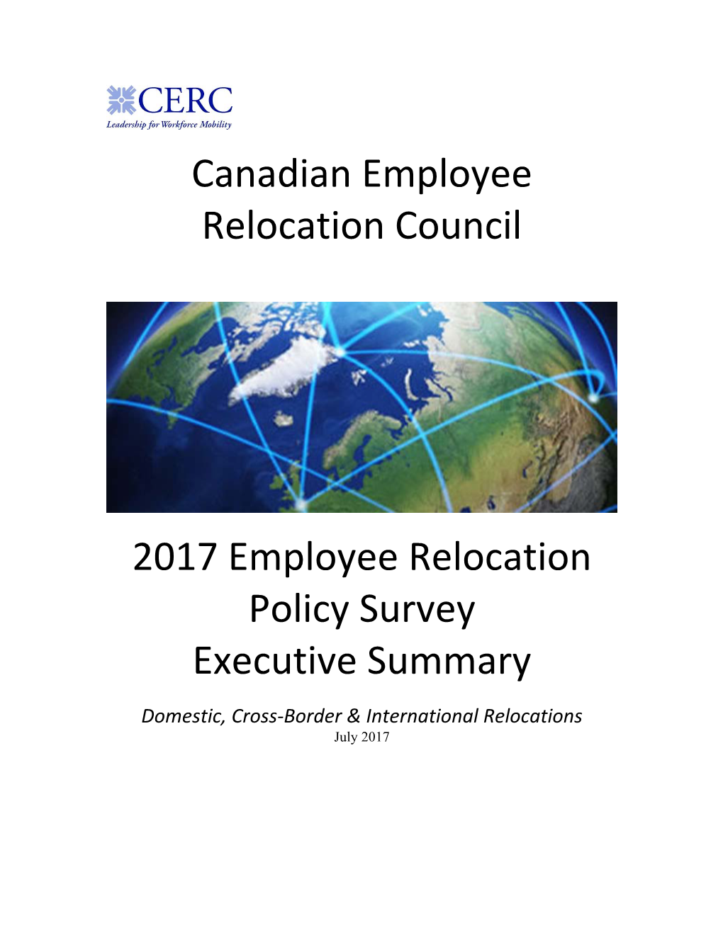 Canadian Employee Relocation Council 2017 Employee Relocation