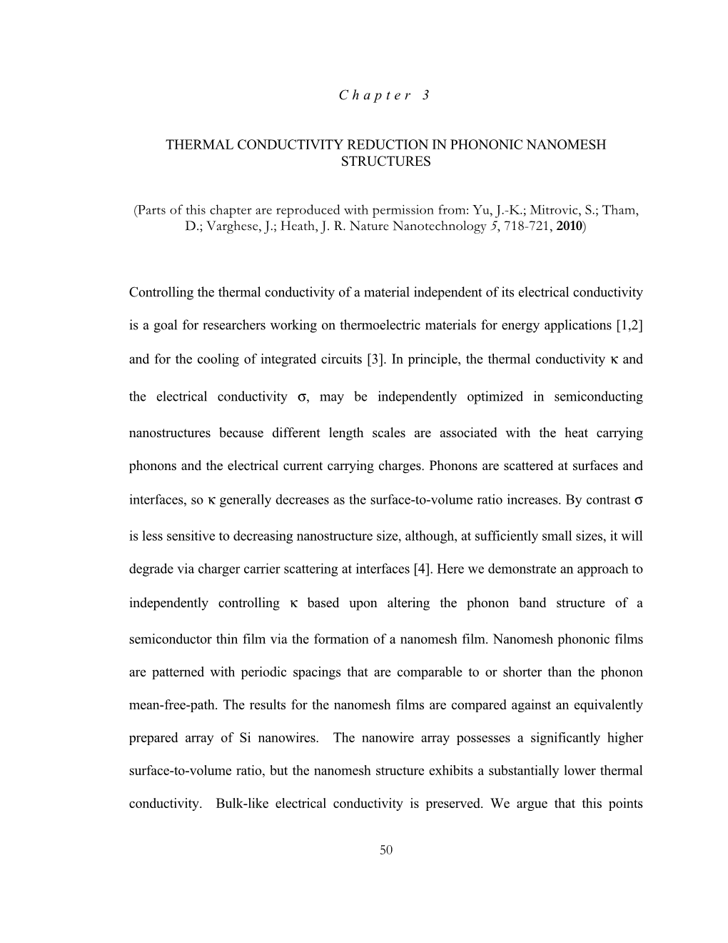 50 Chapter 3 THERMAL CONDUCTIVITY