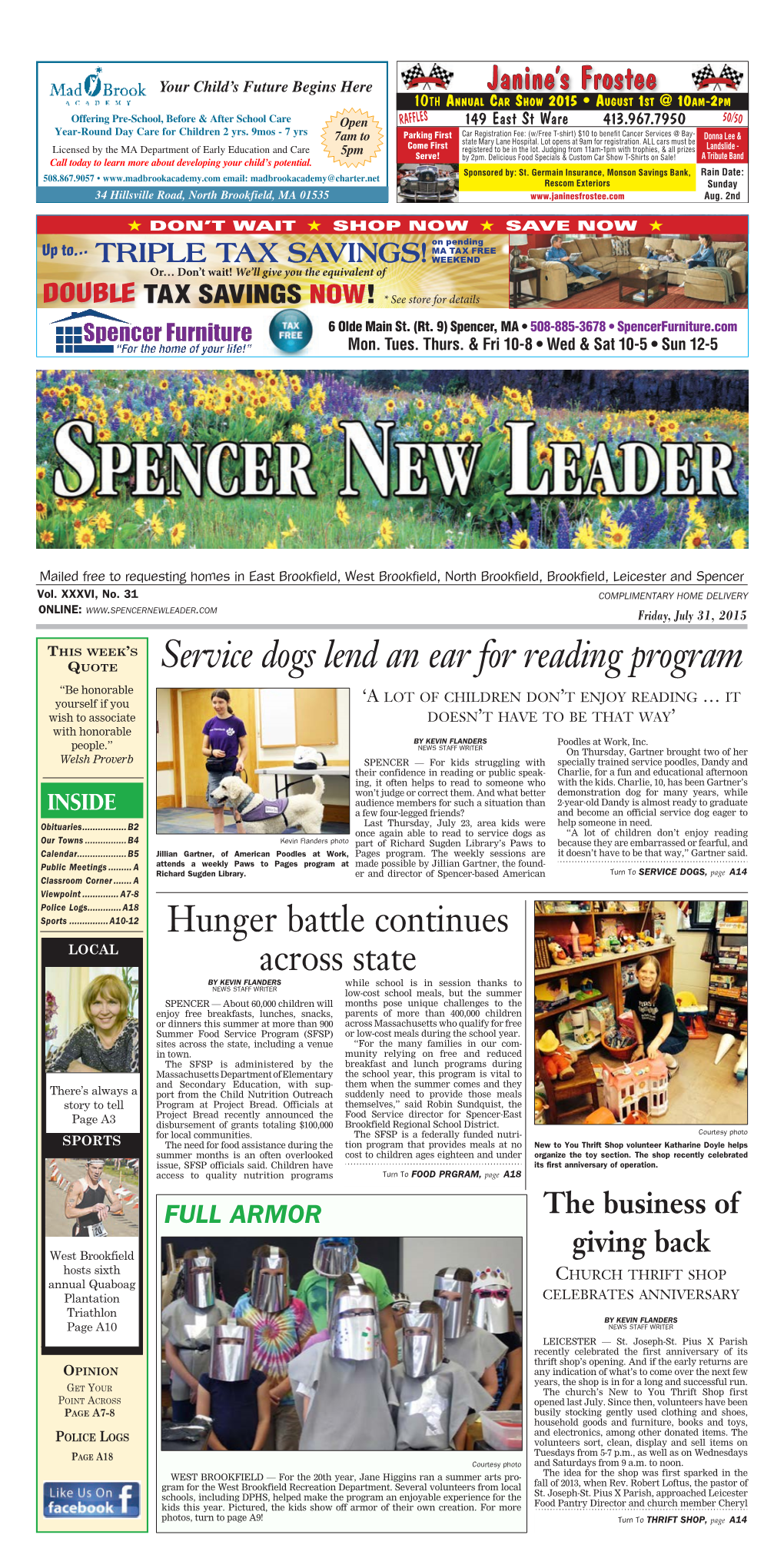 Service Dogs Lend an Ear for Reading Program