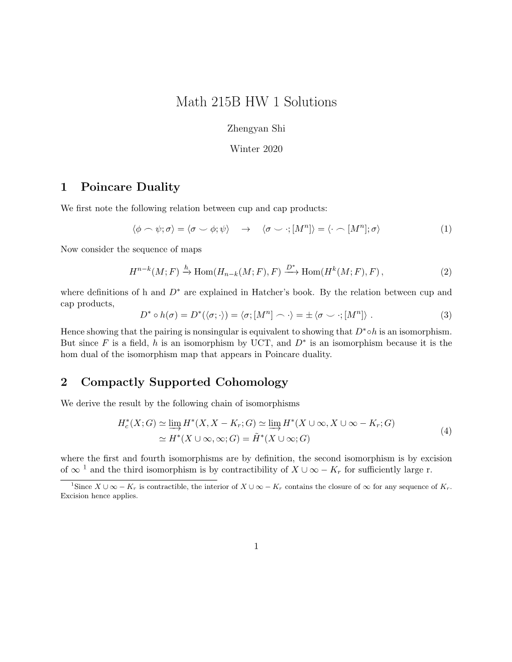 Math 215B HW 1 Solutions