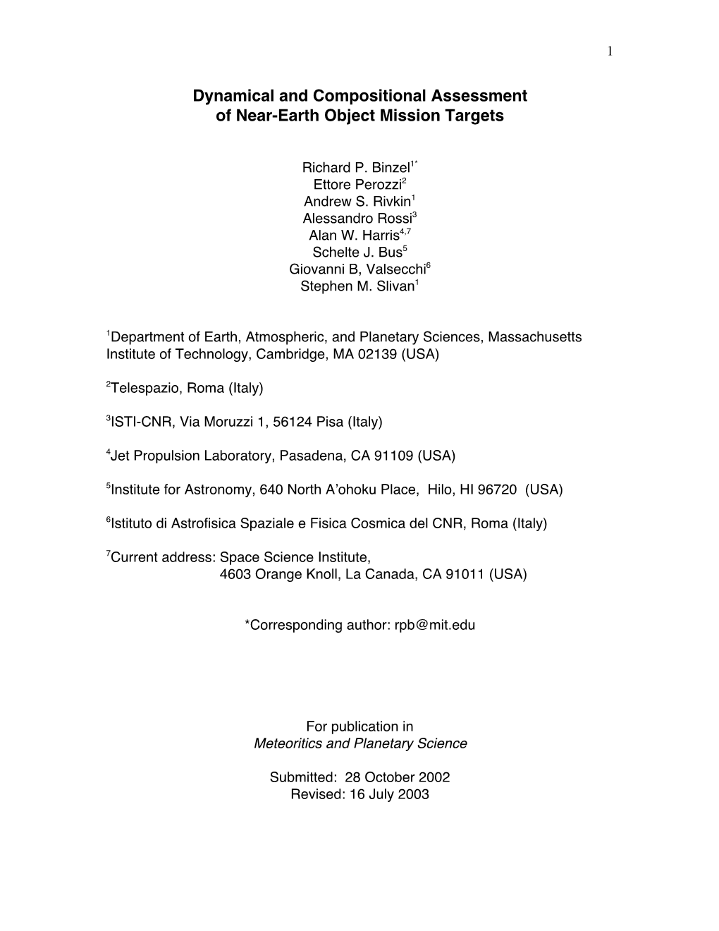 Dynamical and Compositional Assessment of Near-Earth Object Mission Targets