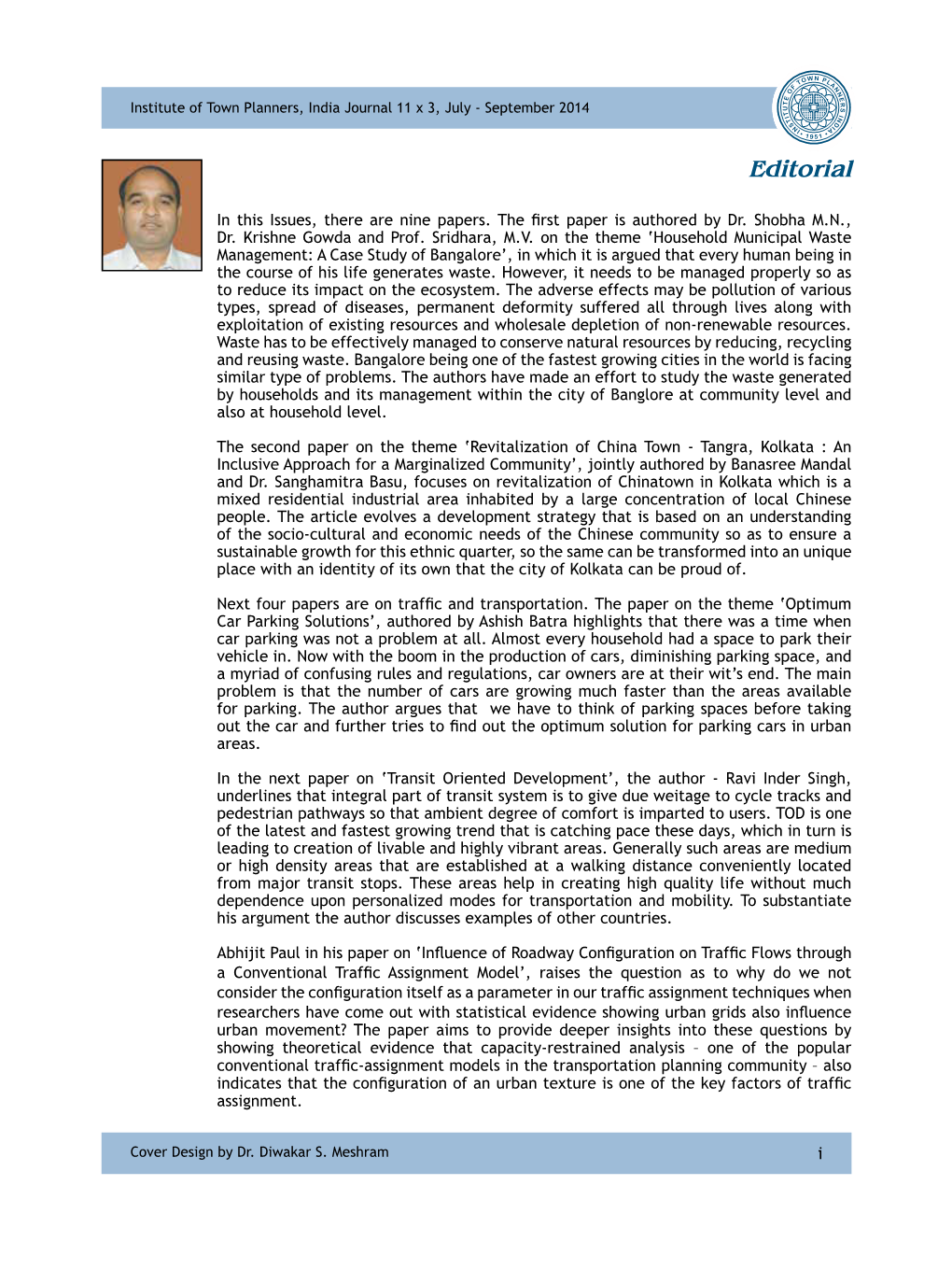 Tangra, Kolkata : an Inclusive Approach for a Marginalized Community’, Jointly Authored by Banasree Mandal and Dr