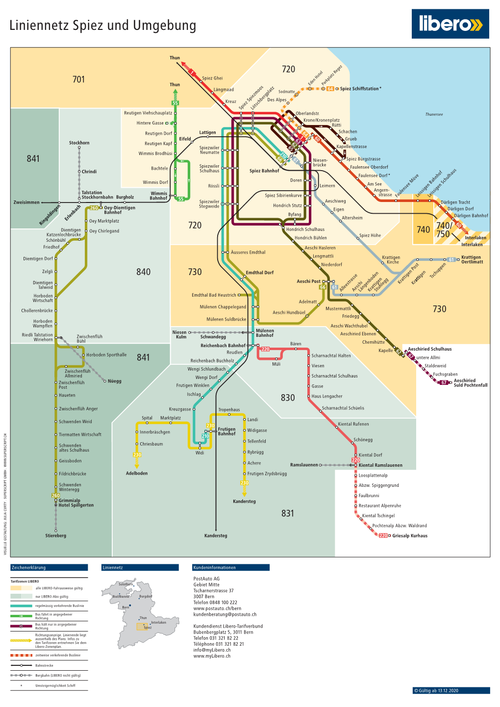 Liniennetz Libero Spiez Und Umgebung