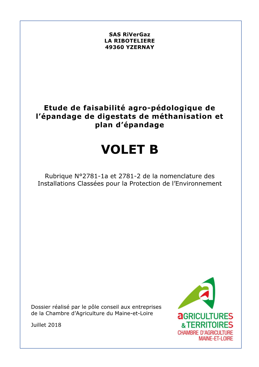 Volet B Juillet 2018