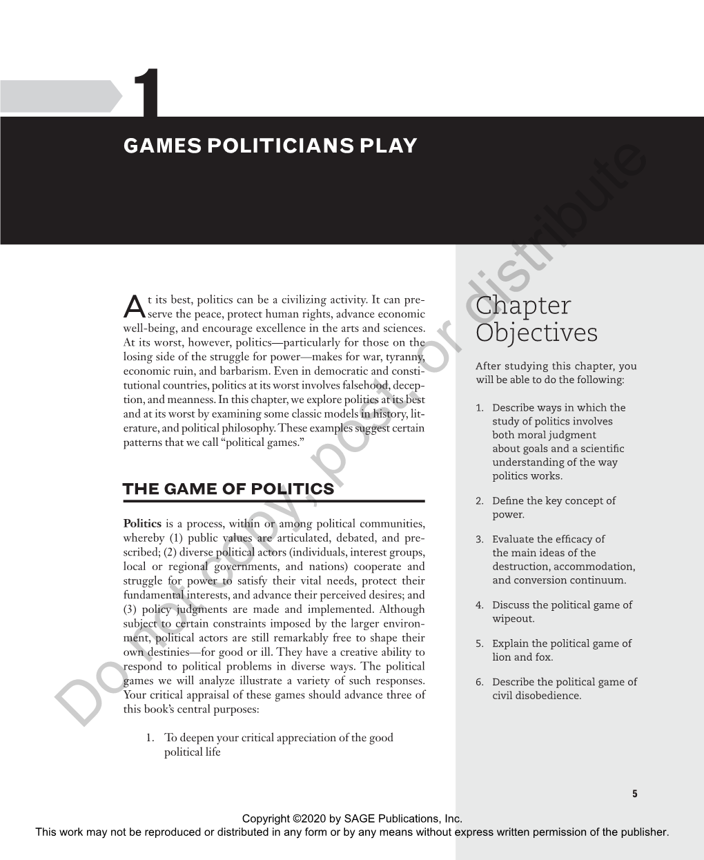 Games Politicians Play