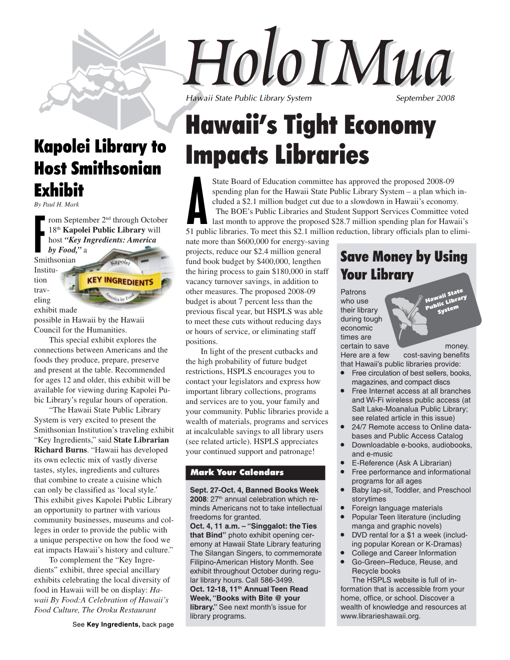Hawaii's Tight Economy Impacts Libraries