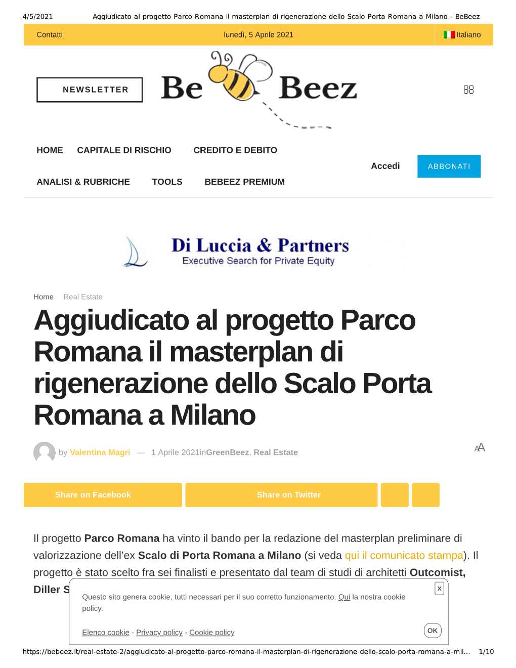 Aggiudicato Al Progetto Parco Romana Il Masterplan Di Rigenerazione Dello Scalo Porta Romana a Milano - Bebeez