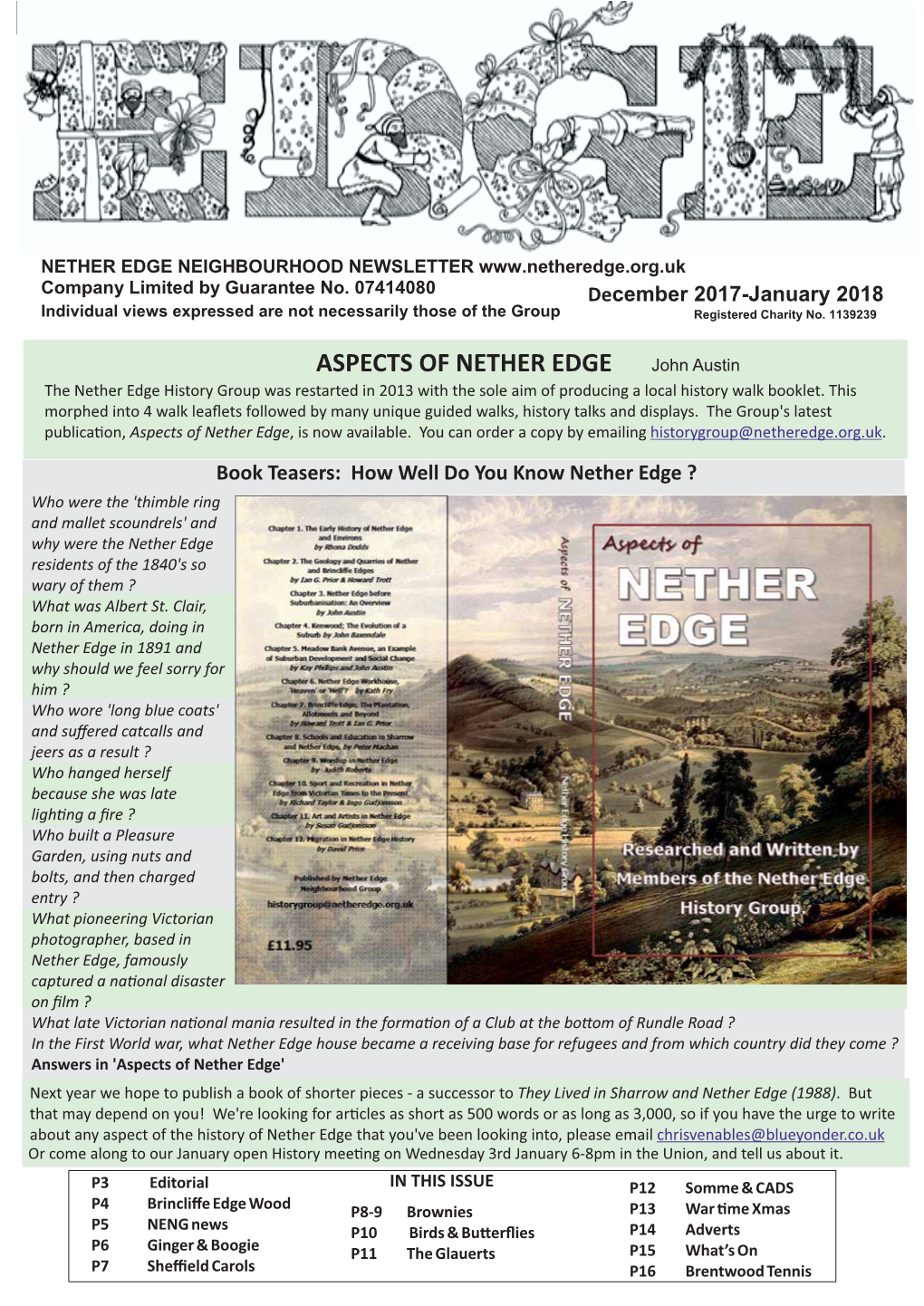 ASPECTS of NETHER EDGE John Austin the Nether Edge History Group Was Restarted in 2013 with the Sole Aim of Producing a Local History Walk Booklet