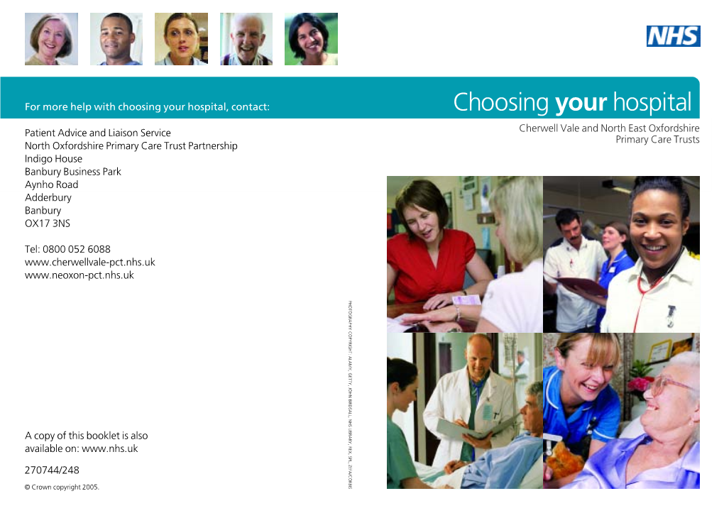 Choosing Your Hospital, Contact: Choosing Your Hospital