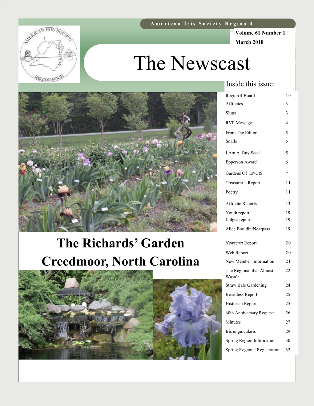 March 2018 the Newscast Inside This Issue