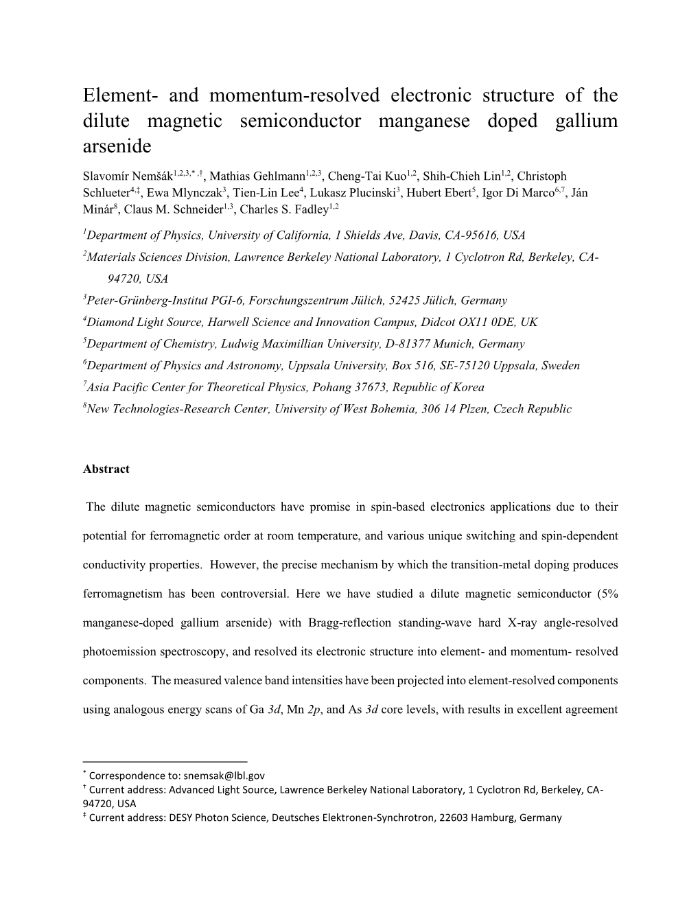 Element- and Momentum-Resolved Electronic Structure of the Dilute Magnetic Semiconductor Manganese Doped Gallium Arsenide