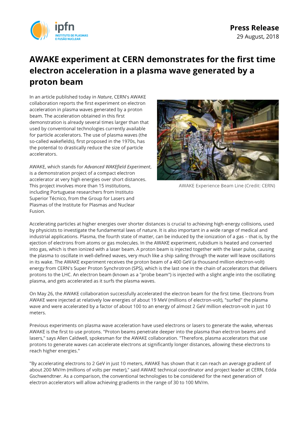 AWAKE Experiment at CERN Demonstrates for the First Time Electron Acceleration in a Plasma Wave Generated by a Proton Beam