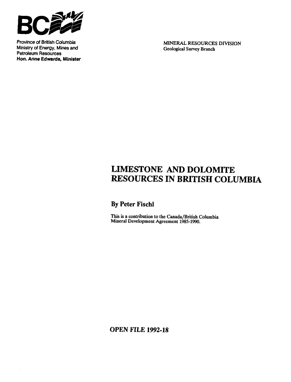 Limestone and Dolomite Resources in British Columbia