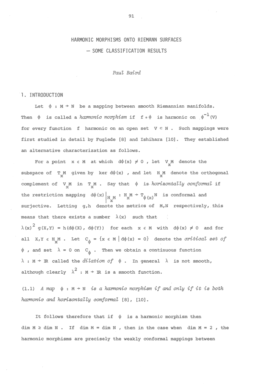 Harmonic Morphisms Onto Riemann Surfaces