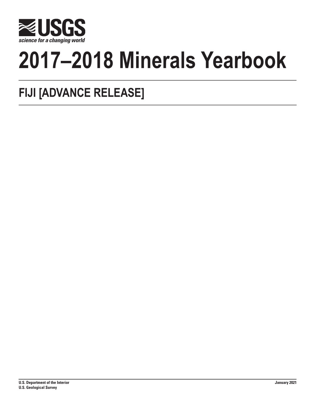 The Mineral Industry of Fiji in 2017-2018