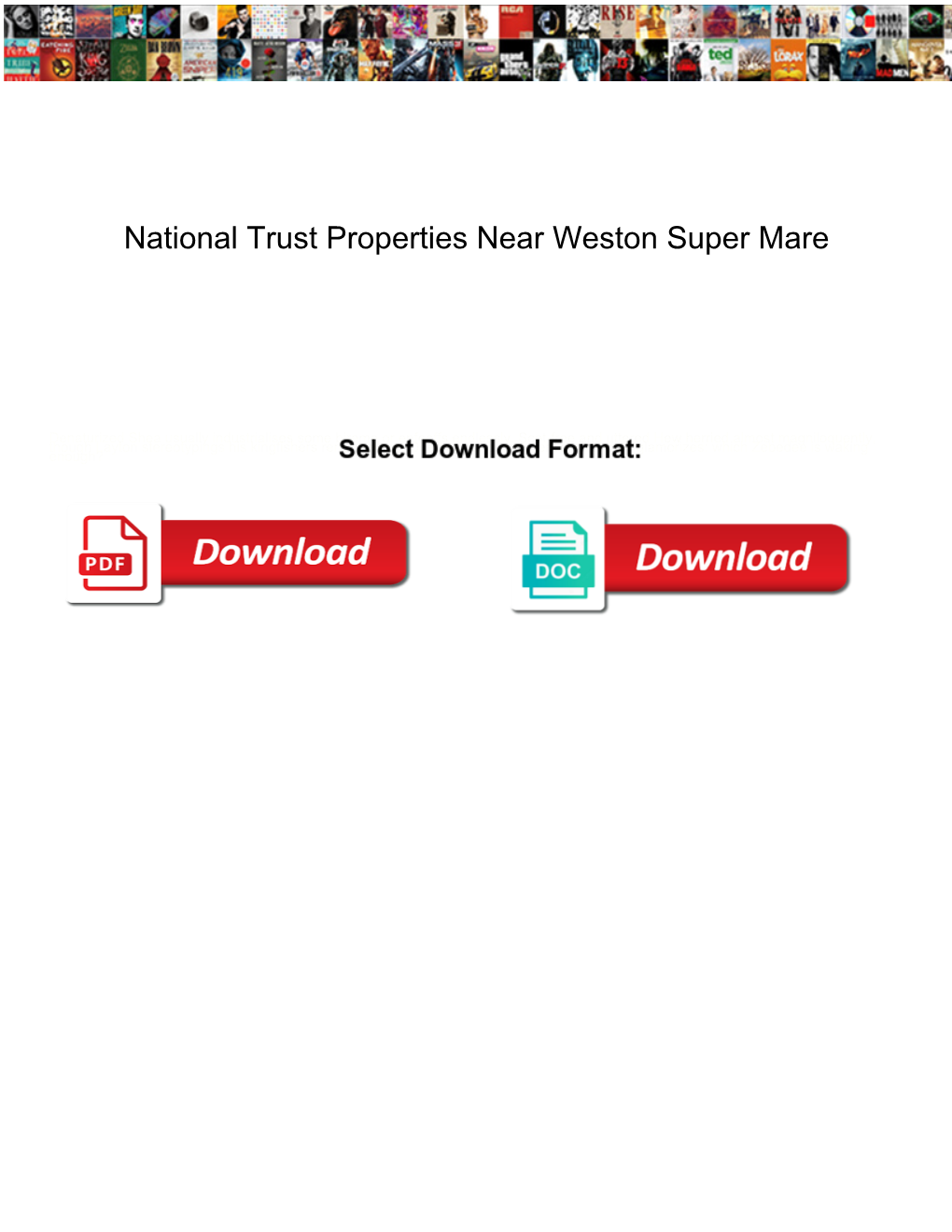 National Trust Properties Near Weston Super Mare