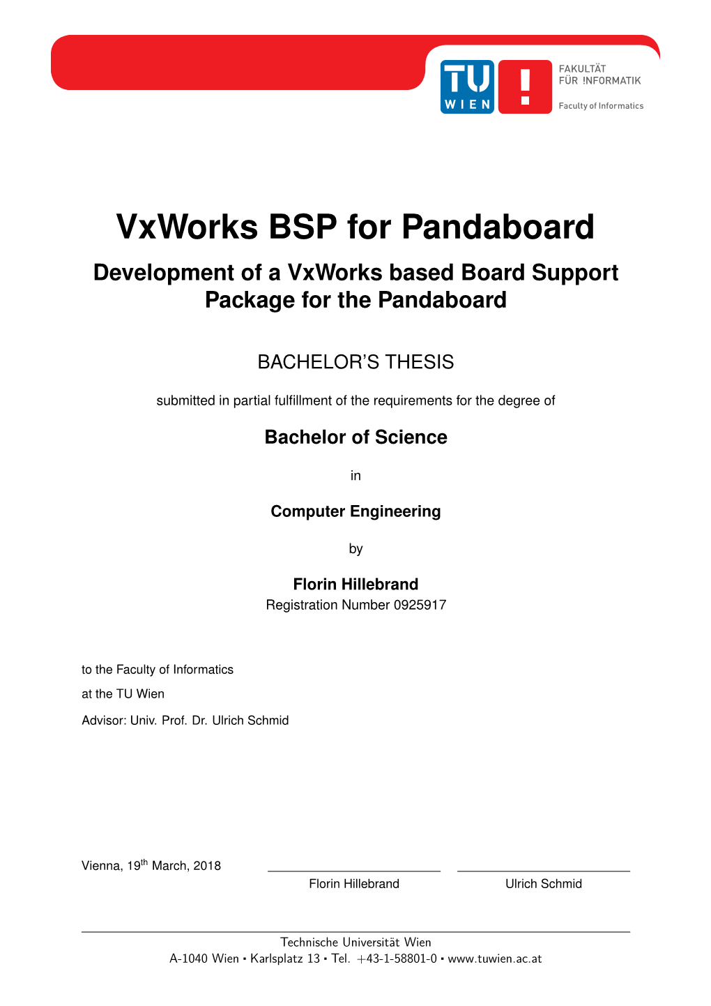 Vxworks BSP for Pandaboard Development of a Vxworks Based Board Support Package for the Pandaboard