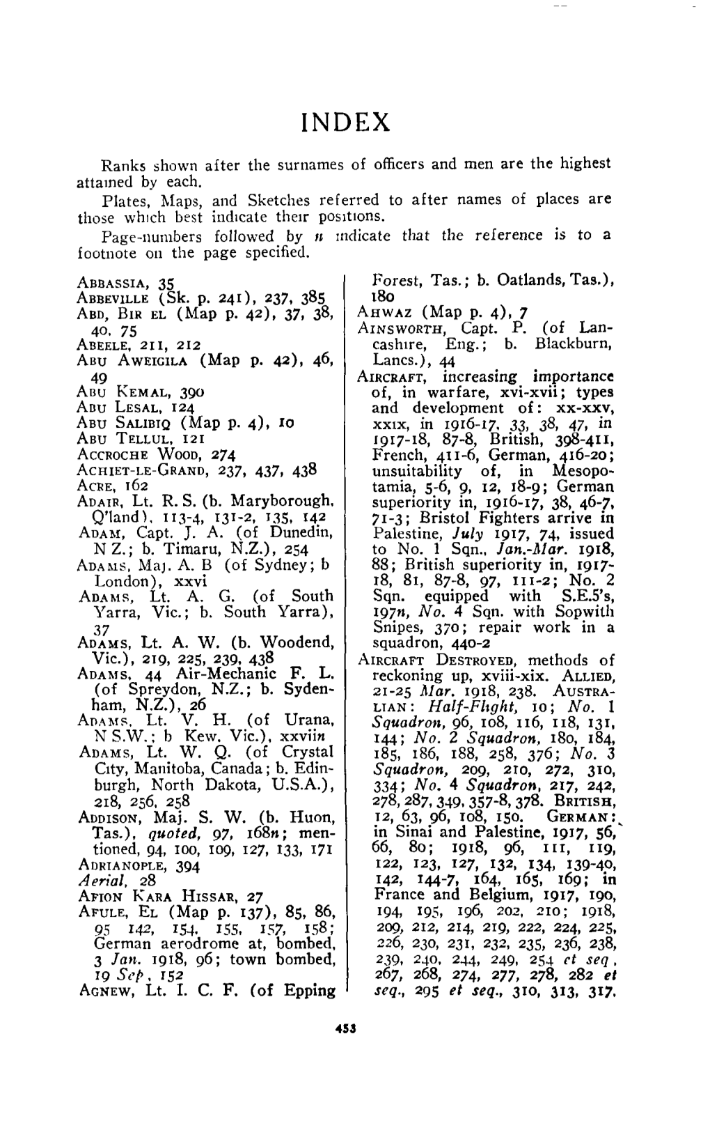 Ham, N.Z.), 26 LIAN: Half-Flight, IO; No