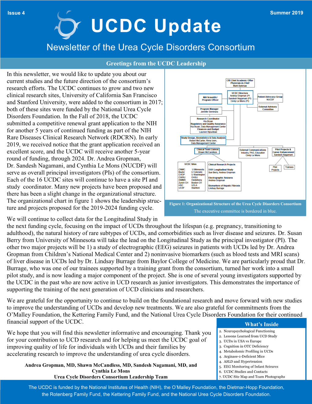 UCDC Update Newsletter of the Urea Cycle Disorders Consortium