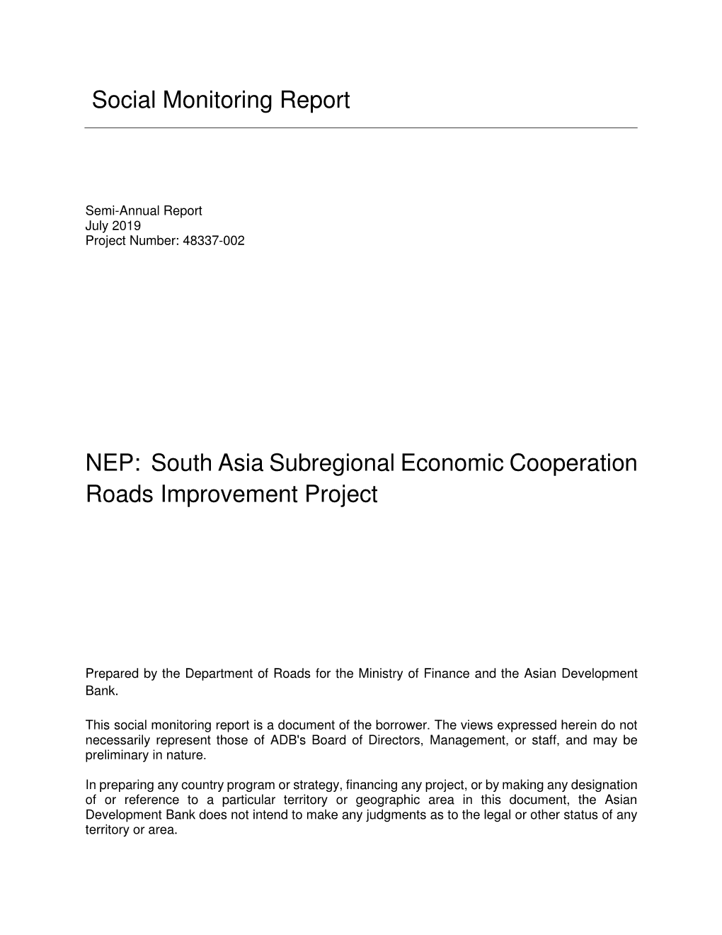 48337-002: South Asia Subregional Economic Cooperation Roads