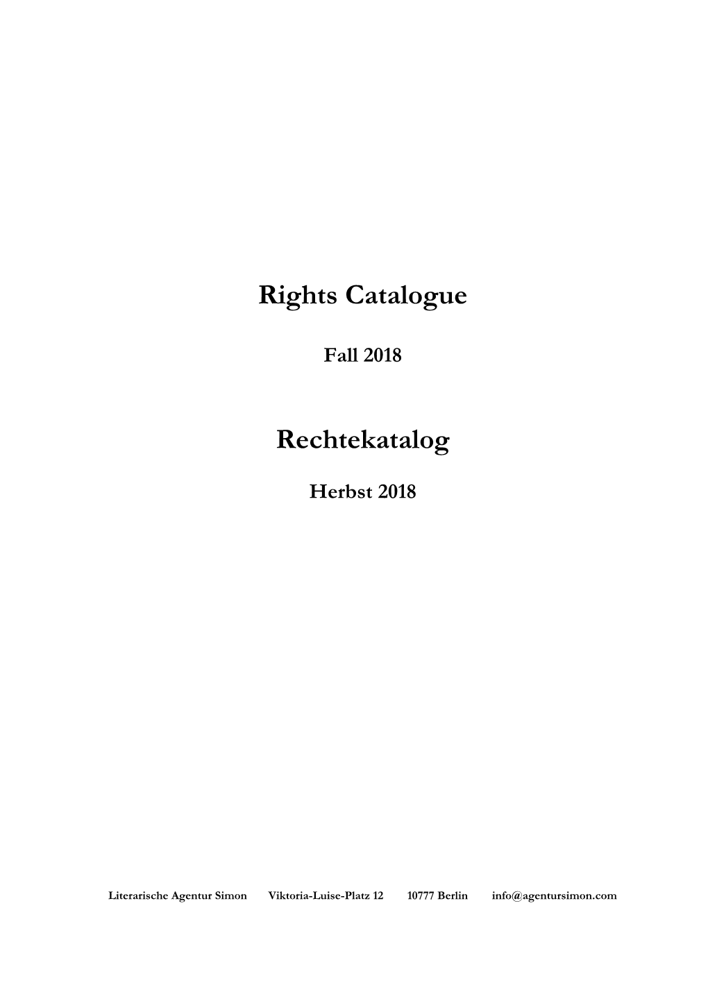 Rights Catalogue Rechtekatalog