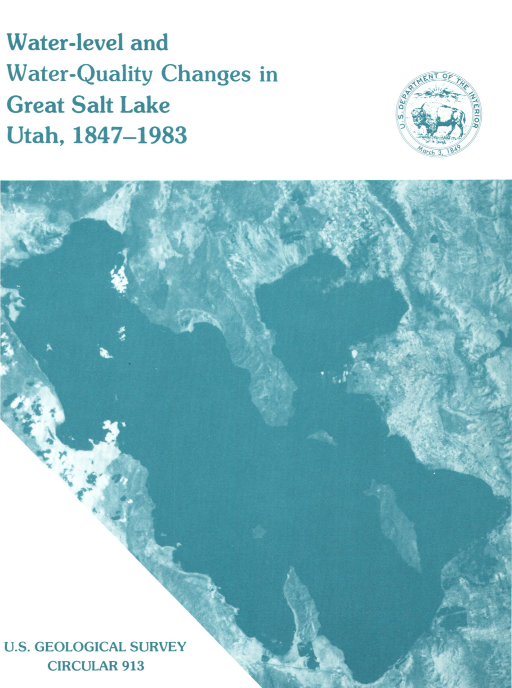 Water-Quality Changes in Great Salt Lake Utah, 1847-1983