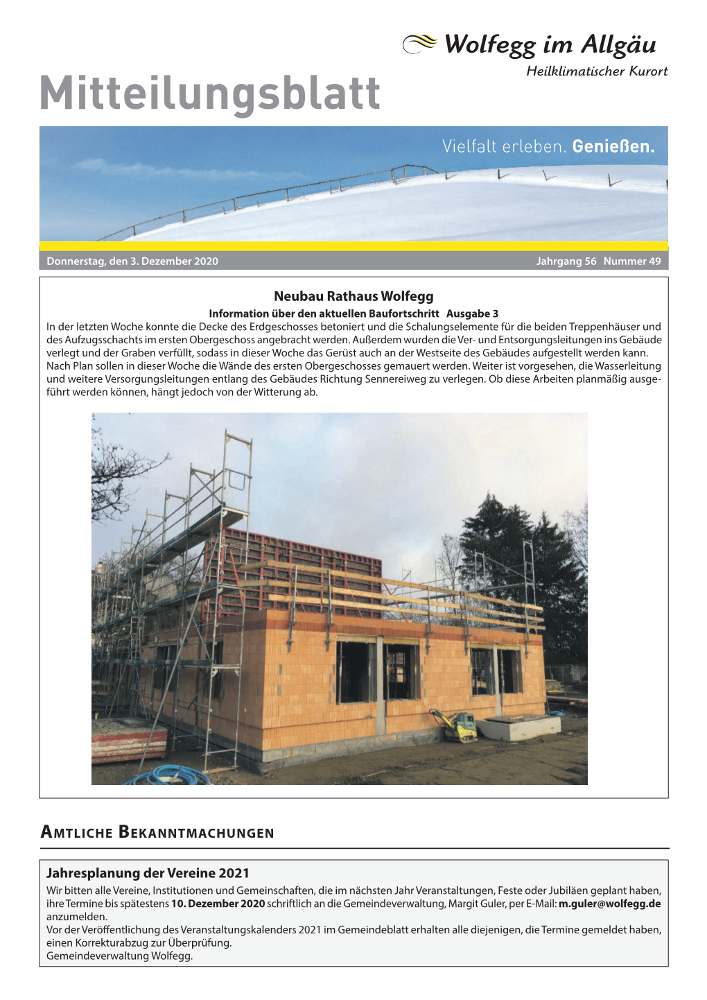 Mitteilungsblatt KW49/2020