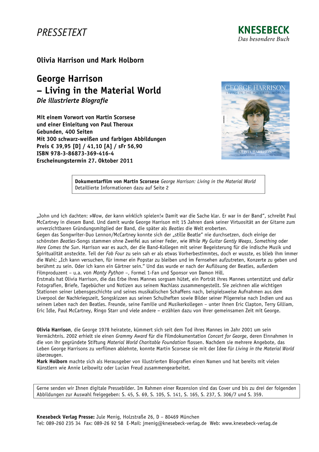 George Harrison – Living in the Material World Die Illustrierte Biografie