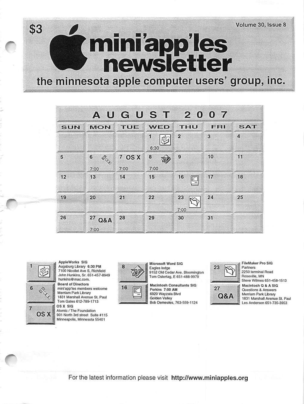 Mini'app'les Newsletter the Minnesota Apple Computer Users' Group, Inc