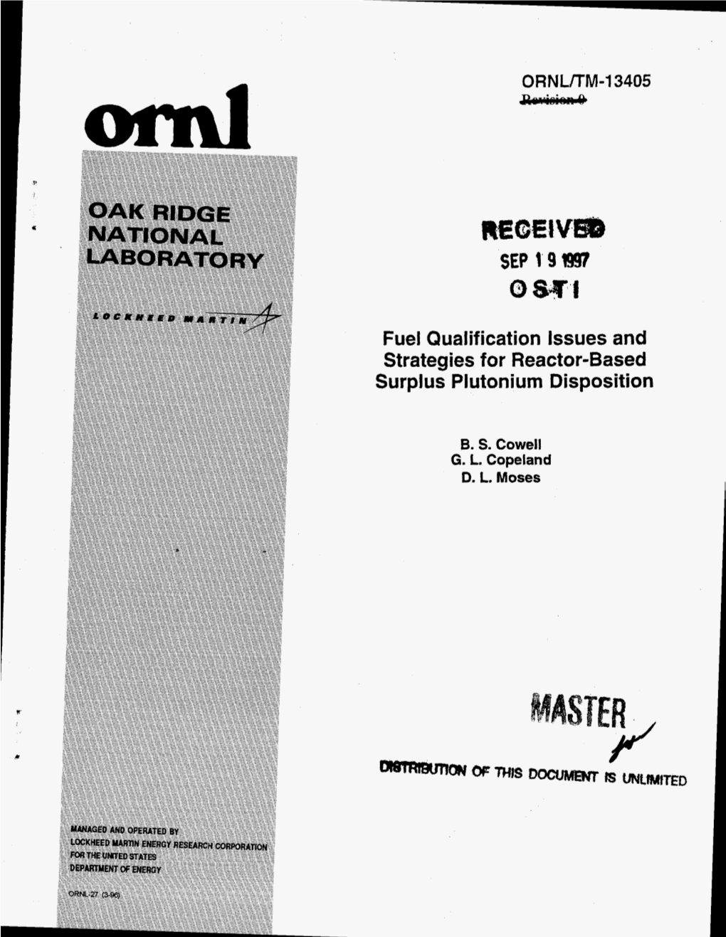 Fuel Qualification Issues and Strategies for Reactor-Based Surplus Plutonium Disposition