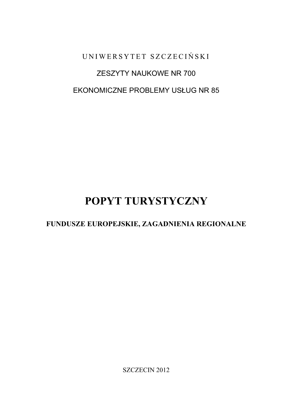 Popyt Turystyczny