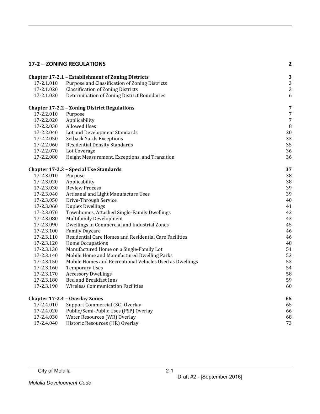 Chapter 17-2.1 Establishment of Zoning Districts 3