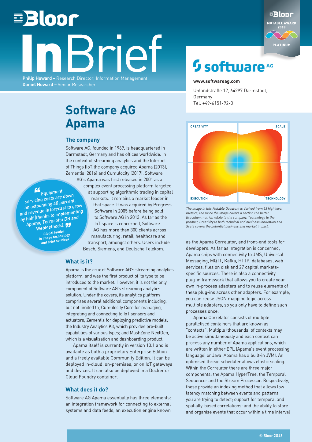 Software AG Apama