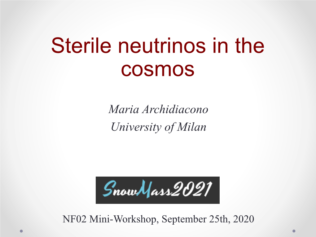 Sterile Neutrinos in the Cosmos