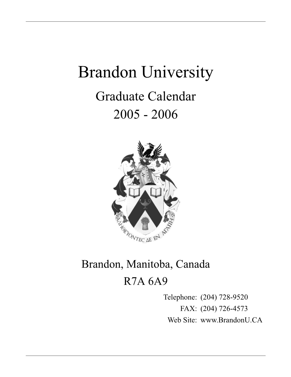 Graduate Calendar 2004-2005