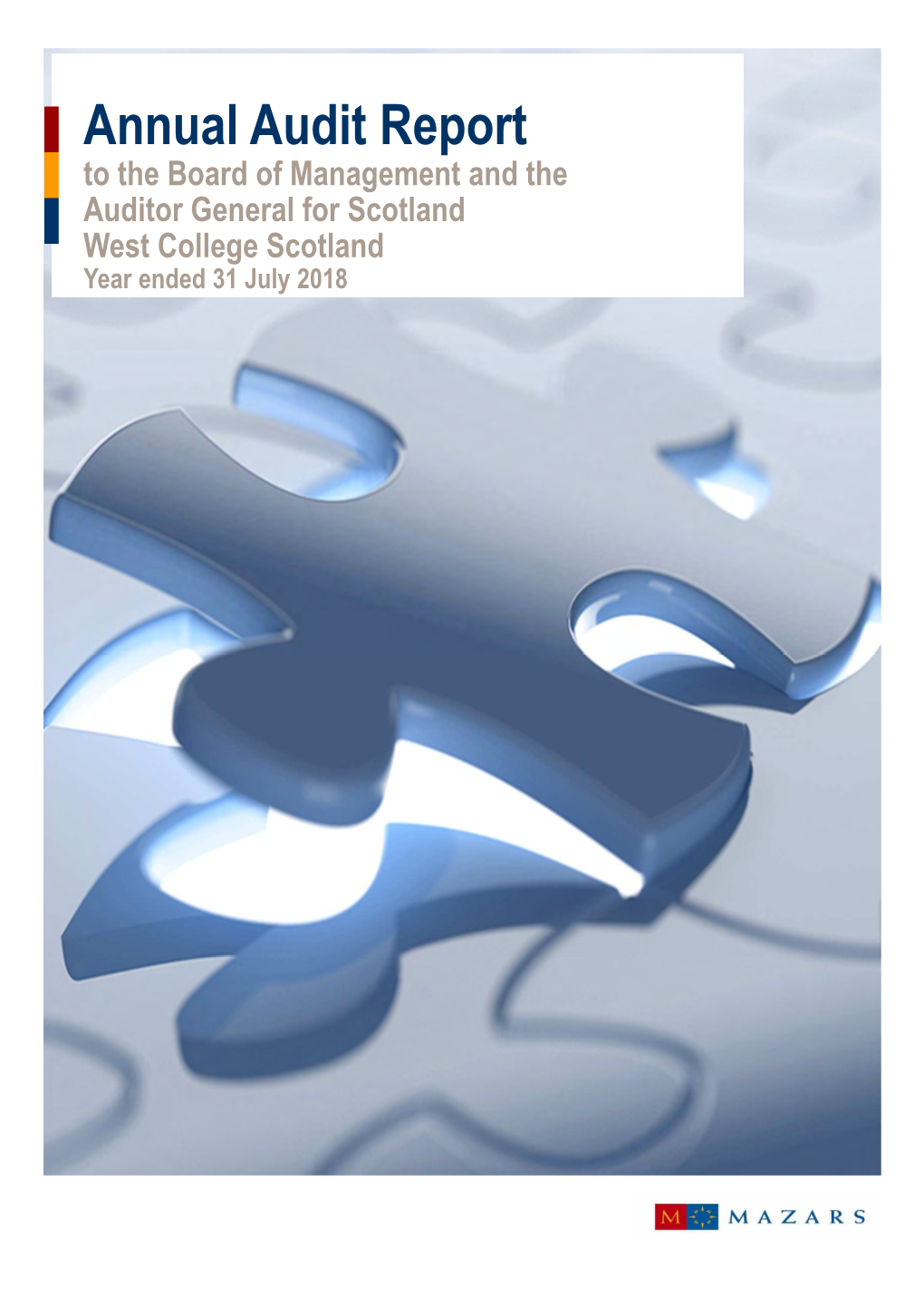 West College Scotland Annual Audit Report 2017/18