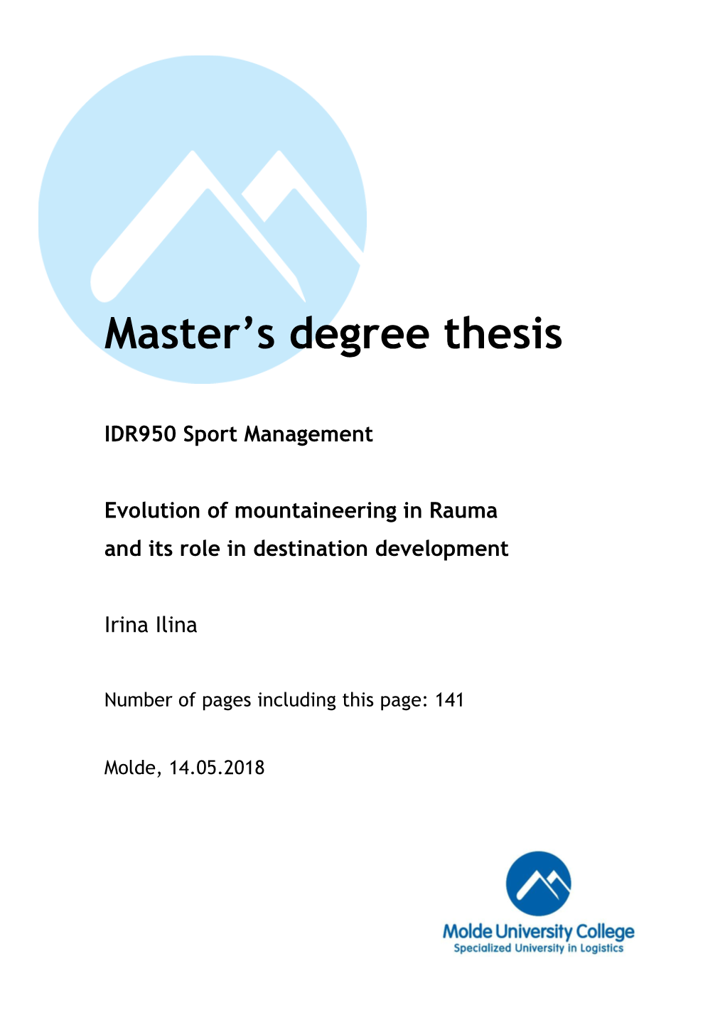 Master's Degree Thesis