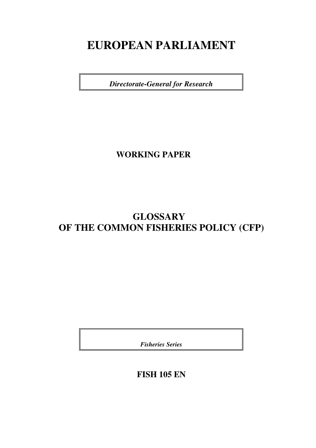 Glossary of the Common Fisheries Policy (CFP).Pdf